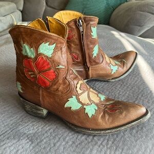 Old Gringo MEXICANA women’s size 8 USA/ 38 EUR Floral Leather Boots zip